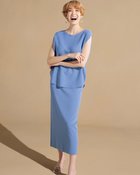 【ドゥクラッセ/DoCLASSE】のコットンアセテート・スカートセットアップ ブルー|ID: prp329100003359518 ipo3291000000033488584