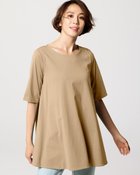 【ドゥクラッセ/DoCLASSE】のフレアAライン/5分袖・ドゥクラッセTシャツファイン ベージュ|ID: prp329100003359527 ipo3291000000028261123