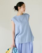 【ドゥクラッセ/DoCLASSE】のリネンレーヨン・フレンチ袖フレアブラウス サックス|ID: prp329100003359539 ipo3291000000033500355