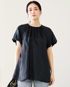 【ドゥクラッセ/DoCLASSE】のロイヤルラミー・タックブラウス ブラック|ID: prp329100003359540 ipo3291000000032636945