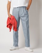 【ドゥクラッセ/DoCLASSE / MEN】のコットンリネンストレッチ・ストリングパンツ ライトブルー|ID: prp329100003359546 ipo3291000000035991001