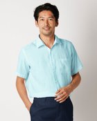 【ドゥクラッセ/DoCLASSE / MEN】のリネンシャンブレーシャツ・半袖 ターコイズ|ID: prp329100003359551 ipo3291000000028261174