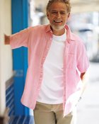 【ドゥクラッセ/DoCLASSE / MEN】のリネンシャンブレーシャツ・半袖 ピンク|ID: prp329100003359551 ipo3291000000036296263