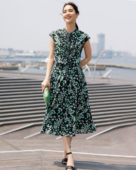 【ドゥクラッセ/DoCLASSE】 フラワー&シャドーチェック・セットアップ人気、トレンドファッション・服の通販 founy(ファニー) ファッション Fashion レディースファッション Ladies' Fashion Online ワンピース Dress シャドー Shadow セットアップ Set Up チェック Check フラワー Flower |ID:prp329100003386086