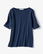 【ドゥクラッセ/DoCLASSE】のボートネック/5分袖・ドゥクラッセTシャツ(60cm丈) 人気、トレンドファッション・服の通販 founy(ファニー) ファッション Fashion レディースファッション WOMEN トップス・カットソー Tops/Tshirt シャツ/ブラウス Shirts/Blouses ロング / Tシャツ T-Shirts カットソー Cut and Sewn カットソー Cut And Sew ジャケット Jacket 雑誌 Magazine リラックス Relax エレガント 上品 Elegant ビジネス 仕事 通勤 Business thumbnail ミッドナイトブルー|ID: prp329100003507877 ipo3291000000028262818