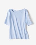 【ドゥクラッセ/DoCLASSE】のボートネック/5分袖・ドゥクラッセTシャツ(60cm丈) ペールブルー|ID: prp329100003507877 ipo3291000000036290883
