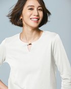 【ドゥクラッセ/DoCLASSE】のメタルキーネック/8分袖・ドゥクラッセTシャツ オフホワイト|ID: prp329100003529801 ipo3291000000028261977