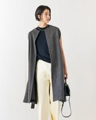 【ドゥクラッセ/DoCLASSE】のカシミヤビーバー・ジレコート チャコール|ID: prp329100003553326 ipo3291000000034725461