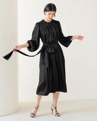 【ドゥクラッセ/DoCLASSE】のシルキーサテン・アシメギャザーワンピース 人気、トレンドファッション・服の通販 founy(ファニー) ファッション Fashion レディースファッション Fashion for Women ワンピース Dresses thumbnail ブラック|ID: prp329100003553329 ipo3291000000034725466