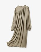 【ドゥクラッセ/DoCLASSE】のシルキーサテン・アシメギャザーワンピース 人気、トレンドファッション・服の通販 founy(ファニー) ファッション Fashion レディースファッション Fashion for Women ワンピース Dresses thumbnail オリーブ|ID: prp329100003553329 ipo3291000000035735347