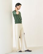 【ドゥクラッセ/DoCLASSE】の細番手ウールストレッチ・ワイドパンツ ホワイト|ID: prp329100003553330 ipo3291000000034725469