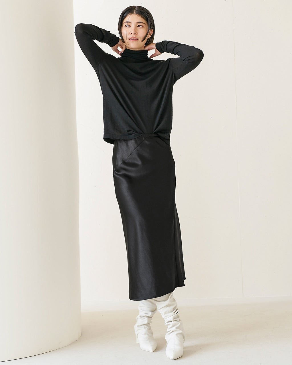 【ドゥクラッセ/DoCLASSE】のトリアセサテン・バイアスマーメイドスカート インテリア・キッズ・メンズ・レディースファッション・服の通販 founy(ファニー) ファッション Fashion レディースファッション Fashion for Women スカート Skirts サテン Satin, Glossy Fabric ドレープ Drape, Draping Fabric バイアス Bias, Diagonal Cut マーメイド Mermaid, Fishtail Silhouette ブラック|ID: prp329100003553333 ipo3291000000034725479