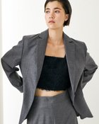 【ドゥクラッセ/DoCLASSE】のハイカウントウール・オーバーサイズジャケット チャコール|ID: prp329100003553334 ipo3291000000034725482