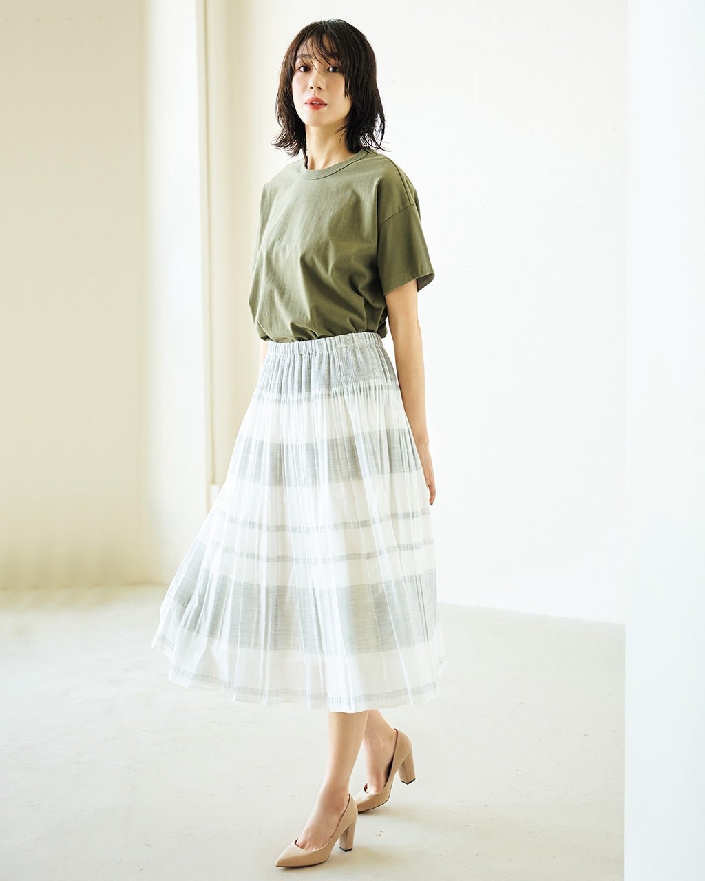 【ドゥクラッセ/DoCLASSE】のボーダージャカード・エアリースカート 人気、トレンドファッション・服の通販 founy(ファニー) ファッション Fashion レディースファッション Fashion for Women スカート Skirts プリーツ Pleats, Pleated ボーダー Border, Stripe ロング Long, Long-Length other-1|ID: prp329100003559736 ipo3291000000035798686