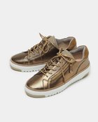 【フィットフィット/fitfit】のアウトステッチビジューレザースニーカー ブロンズ|ID: prp329100003561882 ipo3291000000028262184