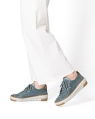 【フィットフィット/fitfit】のアウトステッチビジューレザースニーカー サックス|ID: prp329100003561882 ipo3291000000028262186
