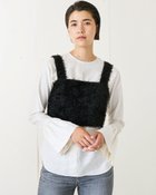 【ドゥクラッセ/DoCLASSE】のフェザージャカード・レイヤードビスチェ 人気、トレンドファッション・服の通販 founy(ファニー) ファッション Fashion レディースファッション WOMEN アウター Coat Outerwear ジャケット Jackets ジャケット Jacket ベスト Vest thumbnail ブラック|ID: prp329100003566269 ipo3291000000029319584