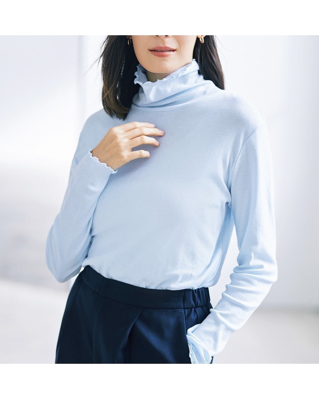 【ドゥクラッセ/DoCLASSE】のコットンガーゼ・メロウタートルネック 人気、トレンドファッション・服の通販 founy(ファニー) 　ファッション　Fashion　レディースファッション　WOMEN　トップス・カットソー　Tops/Tshirt　シャツ/ブラウス　Shirts/Blouses　ロング / Tシャツ　T-Shirts　カットソー　Cut and Sewn　タートルネック　Turtleneck　おすすめ　Recommend　インナー　Inner　カットソー　Cut And Sew　ジャケット　Jacket　セーター　Sweater　タートルネック　Turtleneck　フェミニン　Feminine　ベスト　Vest　エレガント 上品　Elegant　秋　Autumn/Fall　 other-1|ID: prp329100003580941 ipo3291000000031554241