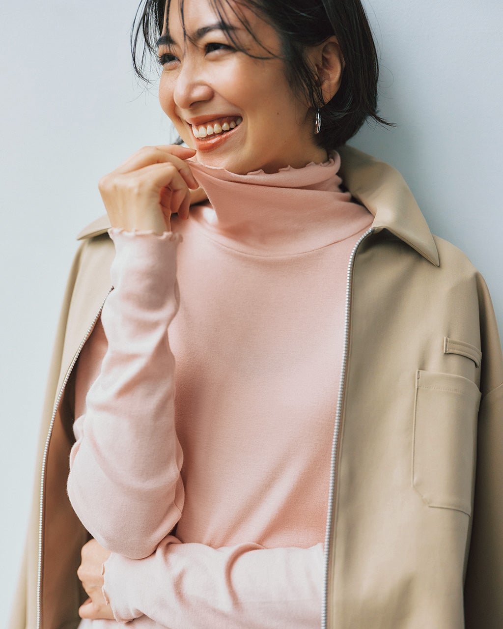 【ドゥクラッセ/DoCLASSE】のコットンガーゼ・メロウタートルネック インテリア・キッズ・メンズ・レディースファッション・服の通販 founy(ファニー) 　ファッション　Fashion　レディースファッション　Fashion for Women　トップス・カットソー　Cut & Sew Tops　シャツ・ブラウス・オフィスカジュアル　Elegant Blouses & Button-Ups　ロングTシャツ・Tシャツ　Longline T-Shirts & Tees　カットソー・ベーシックTシャツ　Cut-and-Sewn Tops / Stretch Tees & Basics　タートルネック・ハイネックトップス　Turtlenecks & High-Neck Tops　カットソー　Cut and Sewn Top　人気　Popular, Best Seller　ライトピンク|ID: prp329100003580941 ipo3291000000035893988