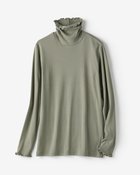 【ドゥクラッセ/DoCLASSE】のコットンガーゼ・メロウタートルネック カーキグレー|ID: prp329100003580941 ipo3291000000036119029