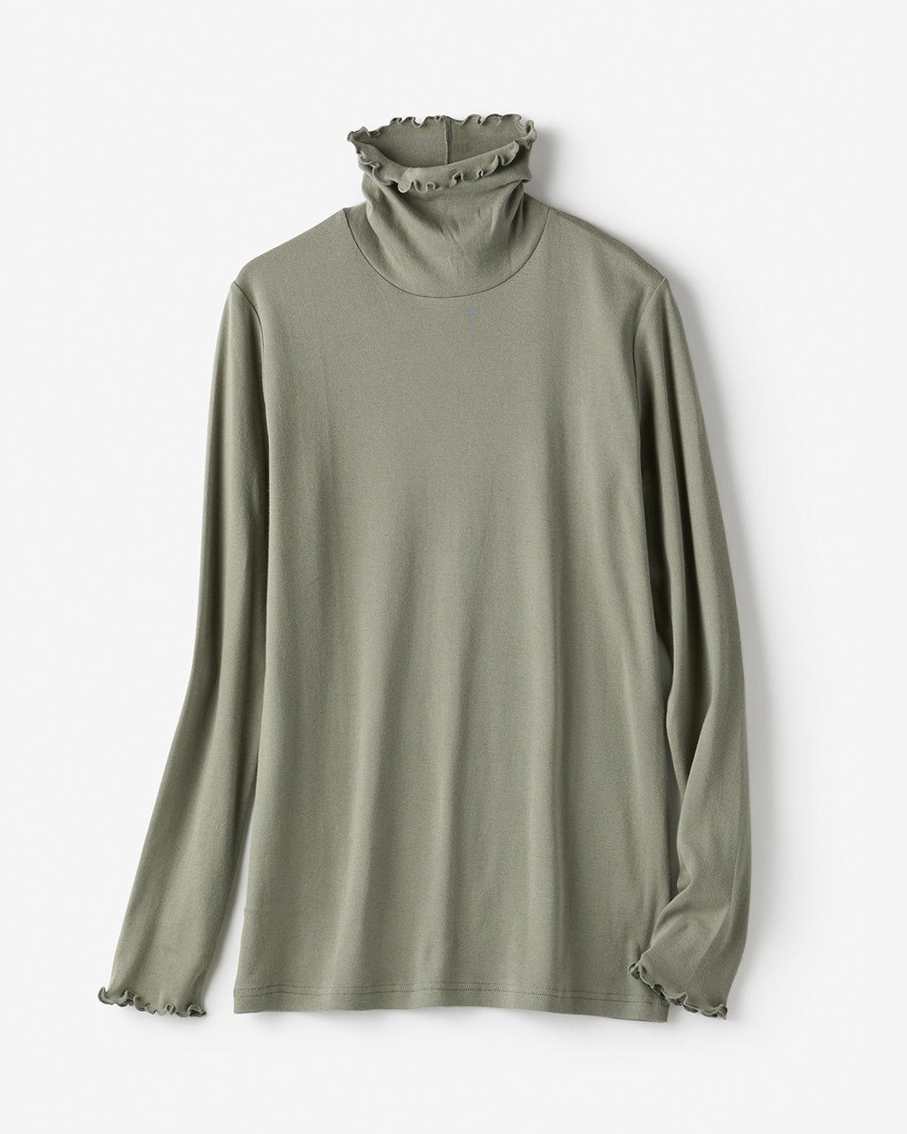 【ドゥクラッセ/DoCLASSE】のコットンガーゼ・メロウタートルネック インテリア・キッズ・メンズ・レディースファッション・服の通販 founy(ファニー) 　ファッション　Fashion　レディースファッション　Fashion for Women　トップス・カットソー　Cut & Sew Tops　シャツ・ブラウス・オフィスカジュアル　Elegant Blouses & Button-Ups　ロングTシャツ・Tシャツ　Longline T-Shirts & Tees　カットソー・ベーシックTシャツ　Cut-and-Sewn Tops / Stretch Tees & Basics　タートルネック・ハイネックトップス　Turtlenecks & High-Neck Tops　カットソー　Cut and Sewn Top　人気　Popular, Best Seller　カーキグレー|ID: prp329100003580941 ipo3291000000036119029