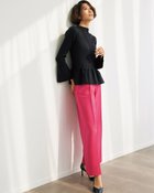 【ドゥクラッセ/DoCLASSE】のシャイニーダブルクロス・タックワイドパンツ ピンク|ID: prp329100003580948 ipo3291000000035893997