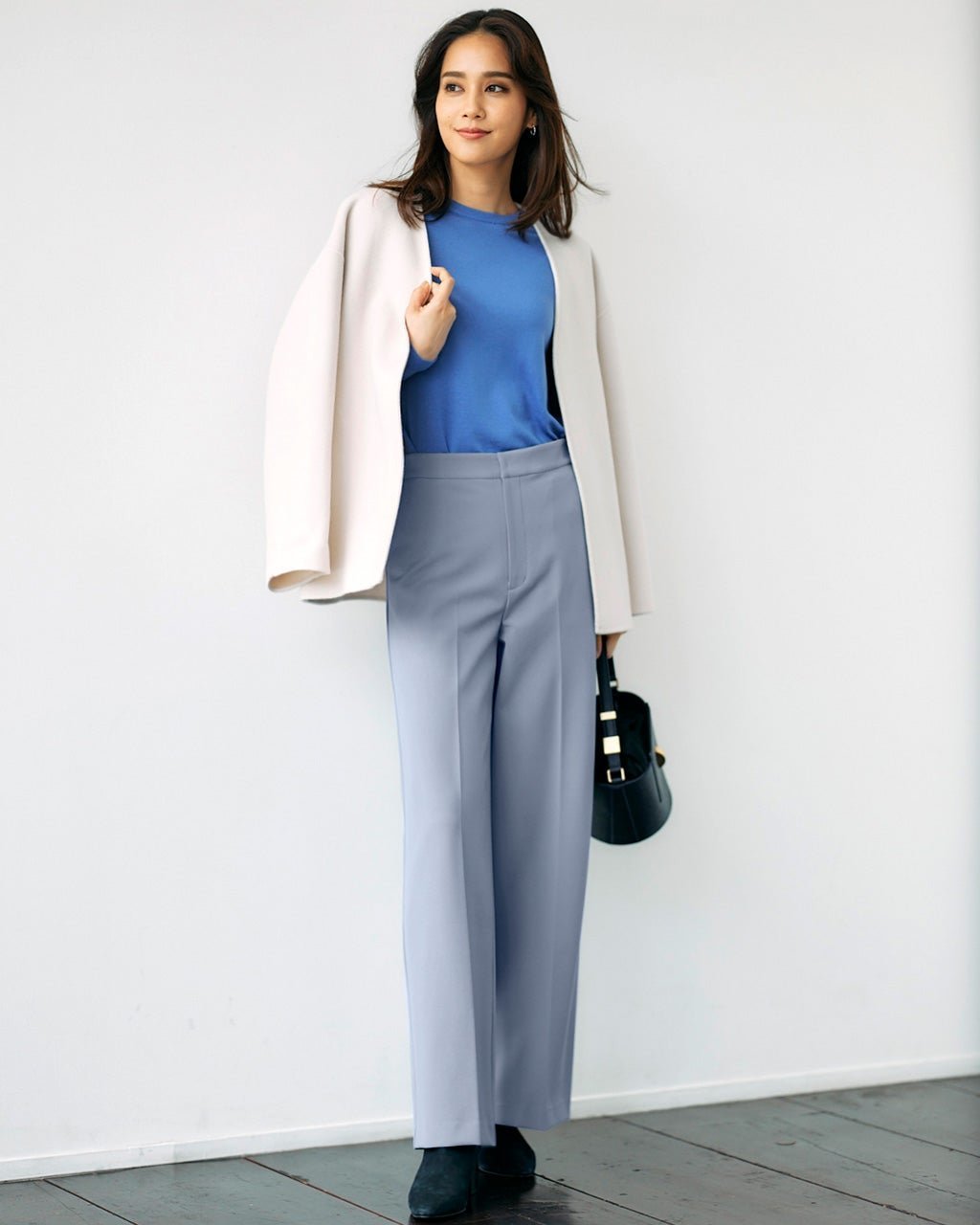 【ドゥクラッセ/DoCLASSE】のストレッチWクロス・ワイドパンツ インテリア・キッズ・メンズ・レディースファッション・服の通販 founy(ファニー) 　ファッション　Fashion　レディースファッション　Fashion for Women　パンツ　Pants & Trousers　なめらか　Smooth, Silky Texture　エレガント 上品　Elegant　ストレッチ　Stretch, Stretchy Fabric　センター　Center, Center Line　パターン　Pattern, Design Print　フィット　Fit, Slim Fit　マニッシュ　Mannish, Boyish　ワイド　Wide, Wide Fit　ビジネス 仕事 通勤　Business / Work / Commuting　旅行　Travel　ダスティーブルー|ID: prp329100003580949 ipo3291000000033385455