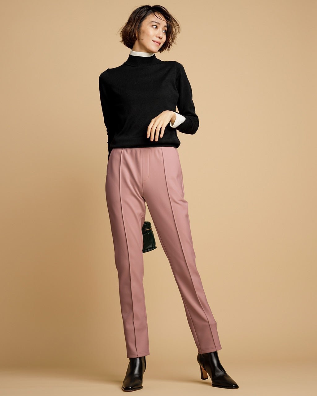 【ドゥクラッセ/DoCLASSE】のプレシャスウォーム・スリム74cm インテリア・キッズ・メンズ・レディースファッション・服の通販 founy(ファニー) 　ファッション　Fashion　レディースファッション　Fashion for Women　パンツ　Pants & Trousers　カットソー　Cut and Sewn Top　ジョーゼット　Georgette, Semi-Sheer Fabric　ストレッチ　Stretch, Stretchy Fabric　ポケット　Pocket, Pocket Detail　エレガント 上品　Elegant　ダスティーピンク|ID: prp329100003597014 ipo3291000000028262574