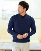 【ドゥクラッセ/DoCLASSE / MEN】のDCG ・ピュアカシミアVネックセーター ネイビー|ID: prp329100003597027 ipo3291000000028262631