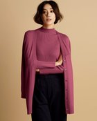 【ドゥクラッセ/DoCLASSE】のシルクフィール・ハイネック&カーディガン プラム|ID: prp329100003597049 ipo3291000000035934041