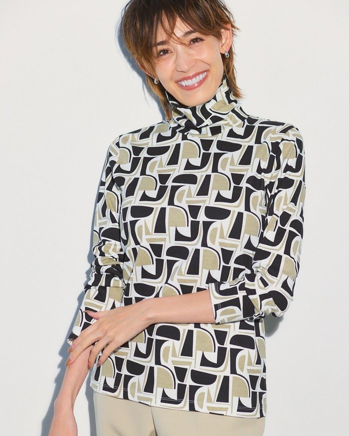 【ドゥクラッセ/DoCLASSE】の超長綿・タートルネック/総柄 インテリア・キッズ・メンズ・レディースファッション・服の通販 founy(ファニー) https://founy.com/ ファッション Fashion レディースファッション Ladies' Fashion Online トップス・カットソー Tops/Tshirt シャツ/ブラウス Shirts/Blouses ロング / Tシャツ T-Shirts カットソー Cut and Sewn タートルネック Turtleneck なめらか Smooth カットソー Cut And Sew タートル Turtle タートルネック Turtleneck プリント Print |ID: prp329100003611360 ipo3291000000028262834