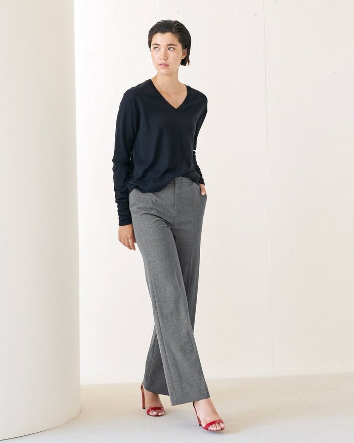 【ドゥクラッセ/DoCLASSE】の強撚ヴィスコース・ストレートパンツ インテリア・キッズ・メンズ・レディースファッション・服の通販 founy(ファニー) https://founy.com/ ファッション Fashion レディースファッション Fashion for Women パンツ Pants & Trousers |ID: prp329100003620895 ipo3291000000034725592