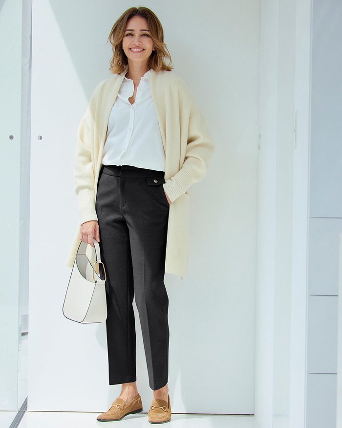 【ドゥクラッセ/DoCLASSE】のウールタッチニードル・テーパード/65cm インテリア・キッズ・メンズ・レディースファッション・服の通販 founy(ファニー) https://founy.com/ ファッション Fashion レディースファッション Fashion for Women パンツ Pants & Trousers スーツ Suit, Formalwear テーパード Tapered, Tapered Pants フィット Fit, Slim Fit メタル Metal, Metal Parts エレガント 上品 Elegant 洗える Machine Washable |ID: prp329100003643436 ipo3291000000034993809