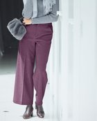 【ドゥクラッセ/DoCLASSE】のウールタッチニードル・ワイドパンツ パープル|ID: prp329100003643438 ipo3291000000036009130