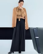 【ドゥクラッセ/DoCLASSE】のビスコースウール・タックワイドパンツ ミッドナイトブルー|ID: prp329100003643442 ipo3291000000028262968