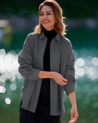 【ドゥクラッセ/DoCLASSE】の裏起毛ストレッチサキソニー・シャツジャケット チャコール|ID: prp329100003643462 ipo3291000000028262934