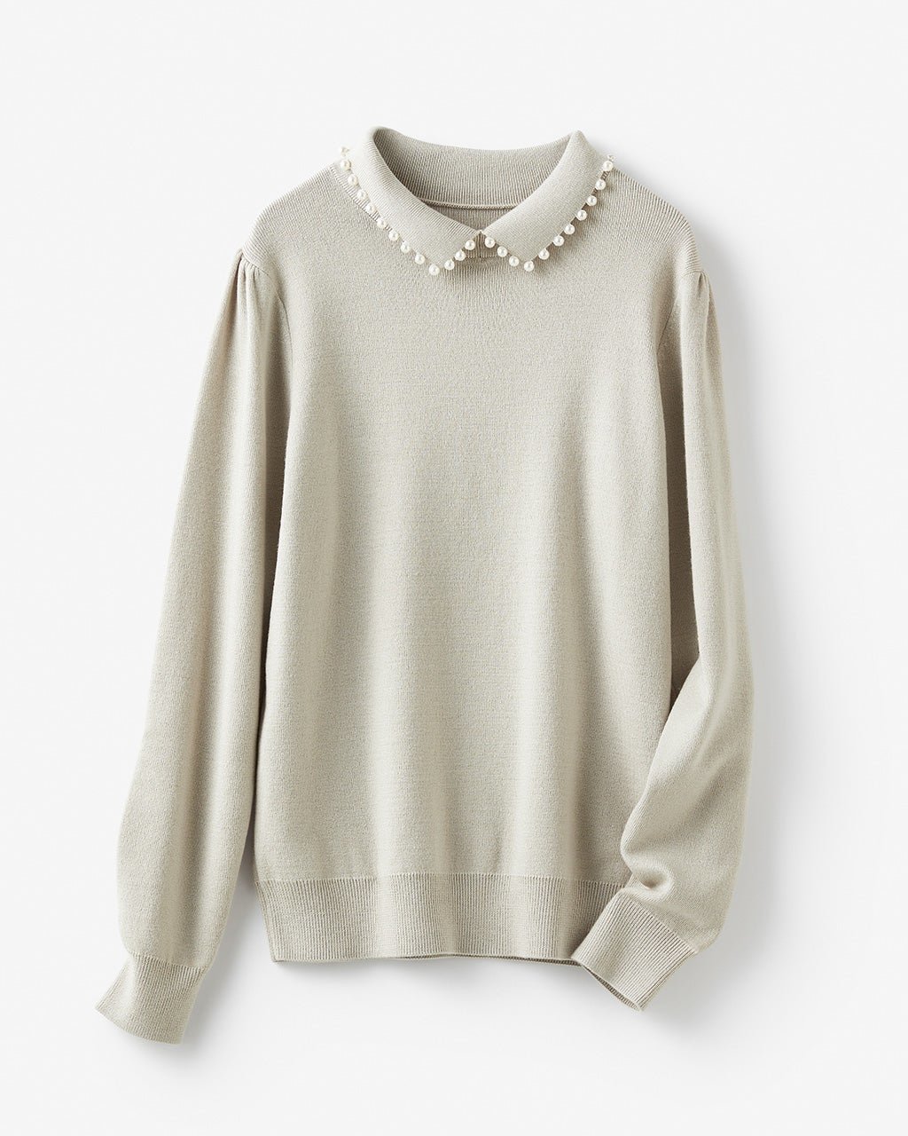 【ドゥクラッセ/DoCLASSE】のパール飾り・衿付き総針ニット 人気、トレンドファッション・服の通販 founy(ファニー) 　ファッション　Fashion　レディースファッション　Fashion for Women　トップス・カットソー　Cut & Sew Tops　ニット　Knit Tops & Sweaters　なめらか　Smooth, Silky Texture　ギャザー　Gathered, Ruffled　クラシカル　Classical, Vintage-Inspired　ジュエリー　Jewelry, Accessories　セーター　Sweater, Knitwear　パール　Pearl, Pearl Accent　 other-1|ID: prp329100003643466 ipo3291000000034960568