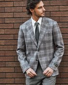 【ドゥクラッセ/DoCLASSE / MEN】のDI PRAY(ディ・プレイ) カシミヤブレンドウールジャケット グレーパターン|ID: prp329100003656172 ipo3291000000028263134