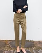 【ドゥクラッセ/DoCLASSE】の尾州ドライウール・ピンタックパンツ カーキベージュ|ID: prp329100003658492 ipo3291000000034725536