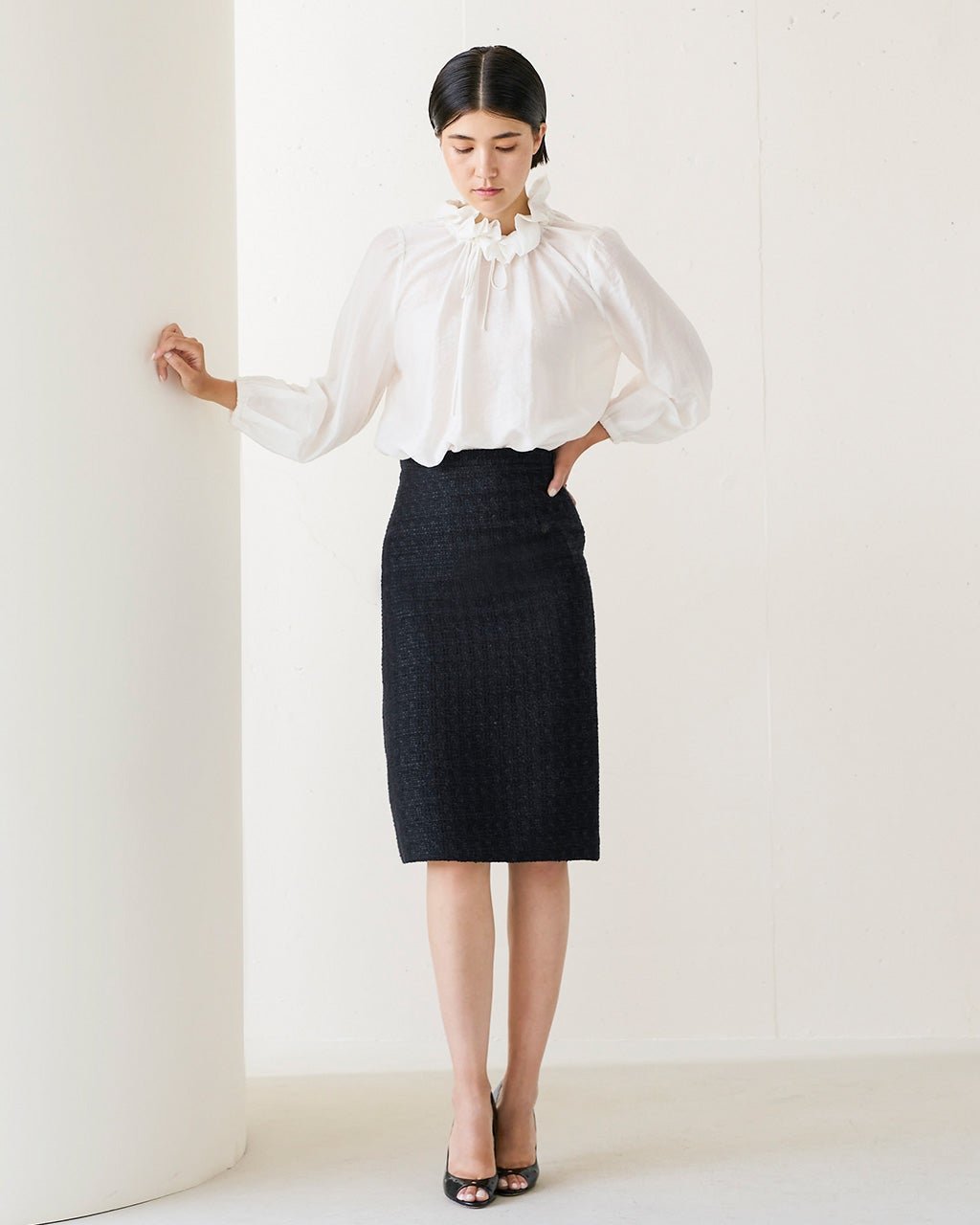 【ドゥクラッセ/DoCLASSE】の尾州ファンシーツイード・ナロースカート 人気、トレンドファッション・服の通販 founy(ファニー) 　ファッション　Fashion　レディースファッション　Fashion for Women　スカート　Skirts　 other-1|ID: prp329100003658494 ipo3291000000029992174