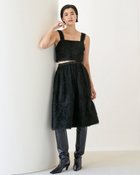 【ドゥクラッセ/DoCLASSE】のフェザージャカード・フレアスカート 人気、トレンドファッション・服の通販 founy(ファニー) ファッション Fashion レディースファッション Fashion for Women スカート Skirts Aライン・フレアスカート A-Line & Flared Skirts ギャザー Gathered, Ruffled ジャカード／ジャガード Jacquard, Woven Pattern パーティ Party, Party Style フェザー Feather, Feather Detail フレア Flare, Flared thumbnail ブラック|ID: prp329100003658496 ipo3291000000034725547