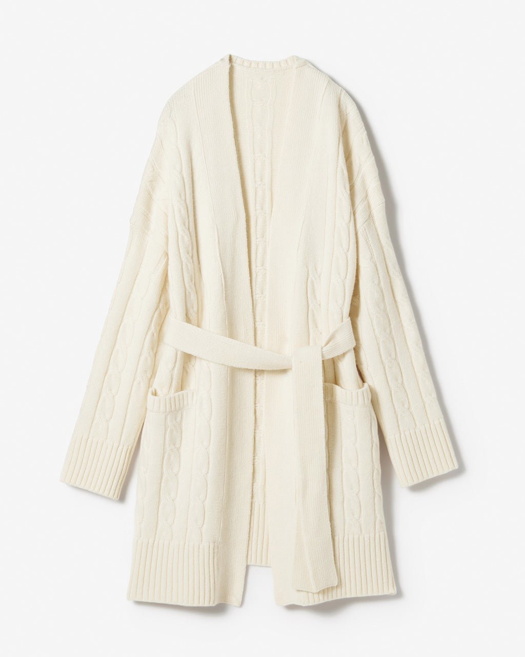 【ドゥクラッセ/DoCLASSE】のロイヤルアルパカ・ケーブル編みロングカーディガン インテリア・キッズ・メンズ・レディースファッション・服の通販 founy(ファニー) 　ファッション　Fashion　レディースファッション　Fashion for Women　トップス・カットソー　Cut & Sew Tops　ニット　Knit Tops & Sweaters　カーディガン・羽織り　Layered Style Cardigans　なめらか　Smooth, Silky Texture　カーディガン　Cardigan, Knitwear　ロング　Long, Long-Length　ホワイト|ID: prp329100003658504 ipo3291000000034725565