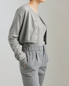 【ドゥクラッセ/DoCLASSE】のシルクカシミヤ・クロップドカーディガン グレー|ID: prp329100003658506 ipo3291000000035991950