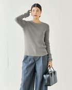 【ドゥクラッセ/DoCLASSE】のシルクカシミヤ・クルーネックセーター グレー|ID: prp329100003658507 ipo3291000000035991960