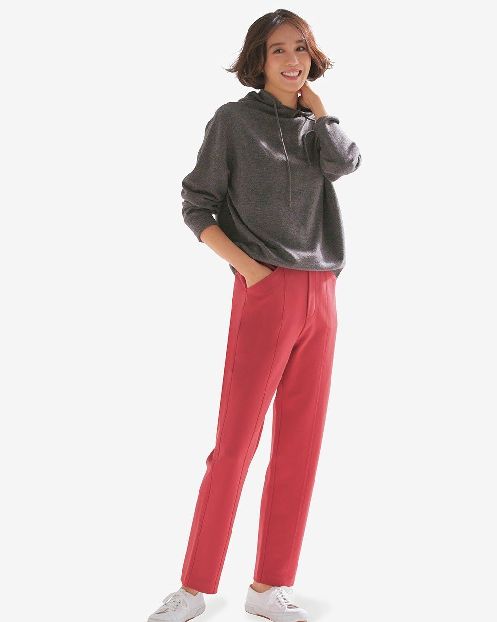 【ドゥクラッセ/DoCLASSE】のプレミアサーモ・テーパードパンツ インテリア・キッズ・メンズ・レディースファッション・服の通販 founy(ファニー) 　ファッション　Fashion　レディースファッション　Fashion for Women　パンツ　Pants & Trousers　ストレッチ　Stretch, Stretchy Fabric　センター　Center, Center Line　テーパード　Tapered, Tapered Pants　定番　Standard, Basic Item　エレガント 上品　Elegant　ビジネス 仕事 通勤　Business / Work / Commuting　ダークピンク|ID: prp329100003658522 ipo3291000000028263191
