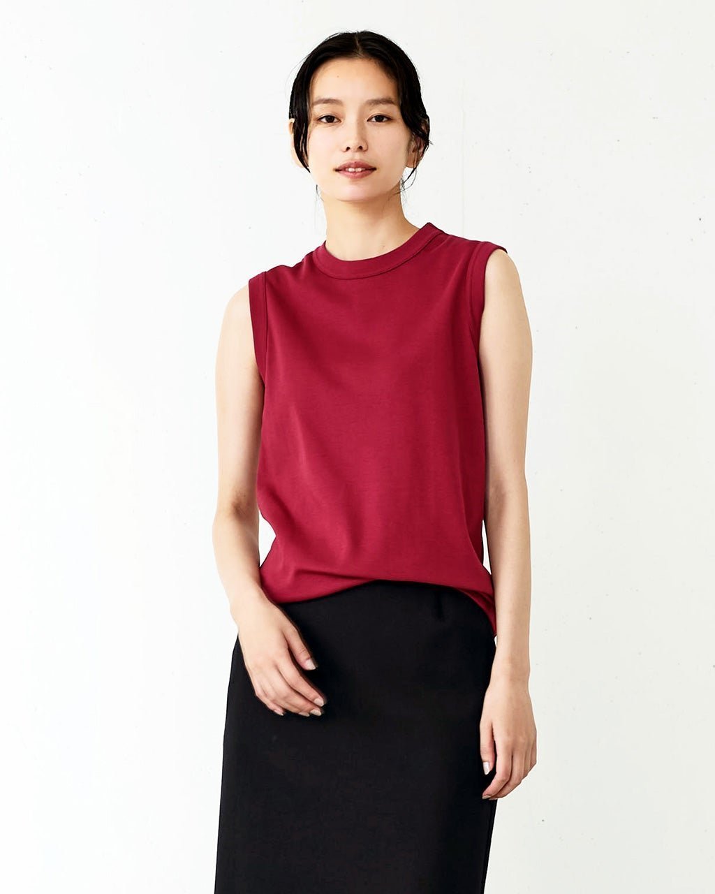 【ドゥクラッセ/DoCLASSE】のピュアコットンスムース/ノースリーブ インテリア・キッズ・メンズ・レディースファッション・服の通販 founy(ファニー) 　ファッション　Fashion　レディースファッション　Fashion for Women　トップス・カットソー　Cut & Sew Tops　キャミソール&ノースリーブ　Camisoles & Sleeveless Tops　カットソー・ベーシックTシャツ　Cut-and-Sewn Tops / Stretch Tees & Basics　カットソー　Cut and Sewn Top　ノースリーブ　Sleeveless, No-Sleeve　ローズ|ID: prp329100003678126 ipo3291000000028265021