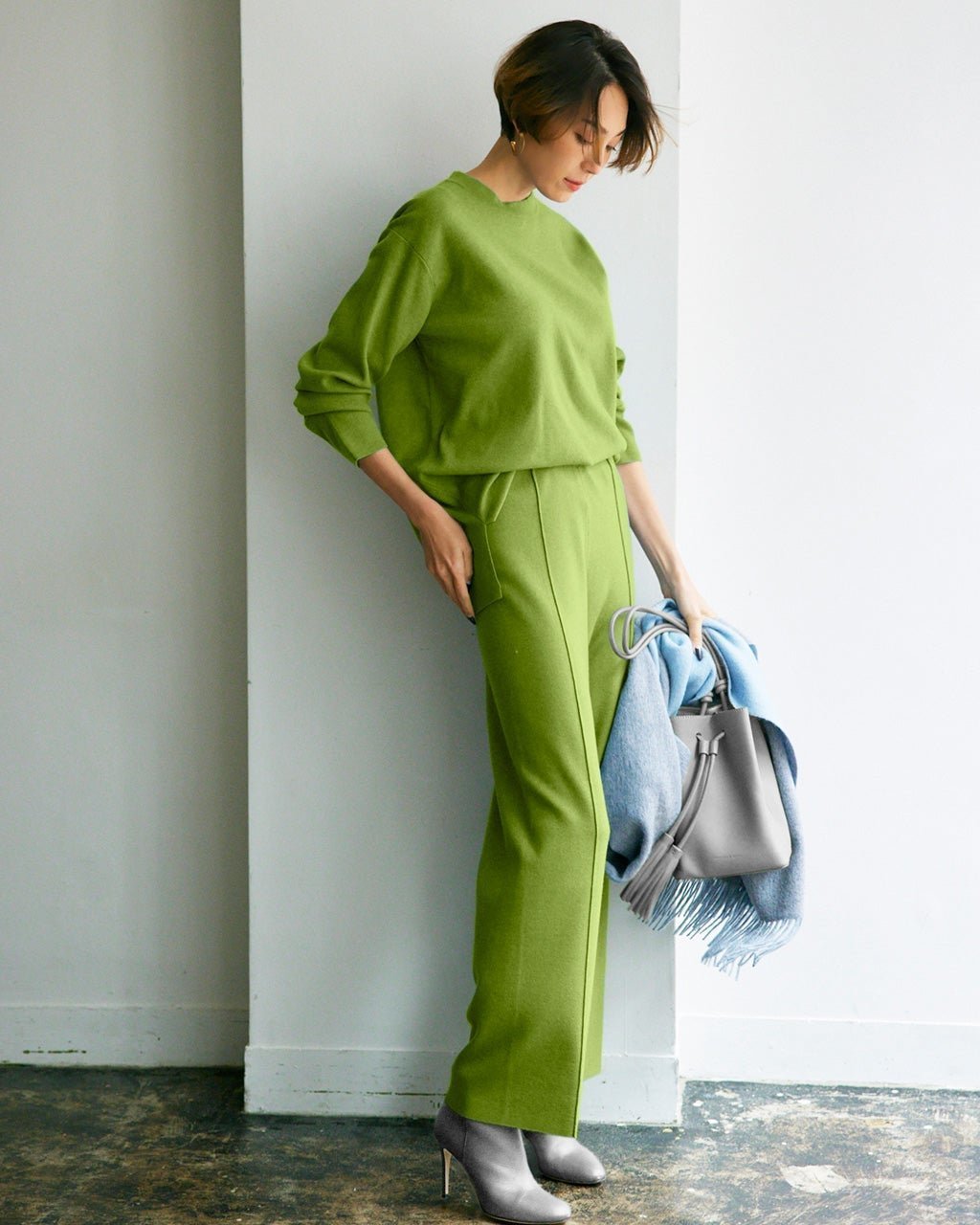 【ドゥクラッセ/DoCLASSE】の総針編み・ピンタックストレートパンツ 人気、トレンドファッション・服の通販 founy(ファニー) 　ファッション　Fashion　レディースファッション　Fashion for Women　パンツ　Pants & Trousers　ストレッチ　Stretch, Stretchy Fabric　ストレート　Straight, Straight Cut　セットアップ　Set-Up, Coordinated Outfit　 other-1|ID: prp329100003681954 ipo3291000000028263318