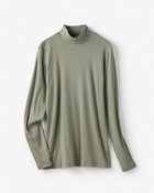 【ドゥクラッセ/DoCLASSE】のコットンガーゼ・ハイネック/衿高6cm カーキグレー|ID: prp329100003686415 ipo3291000000036010570