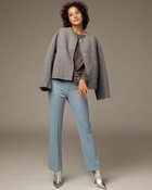 【ドゥクラッセ/DoCLASSE】のウォームカルゼ・ストレートフレアパンツ ブルーグレー|ID: prp329100003696821 ipo3291000000036009283