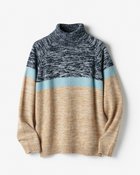 【ドゥクラッセ/DoCLASSE / MEN】のウールブレンドメランジ切替タートル ネイビーパターン|ID: prp329100003696825 ipo3291000000036009325